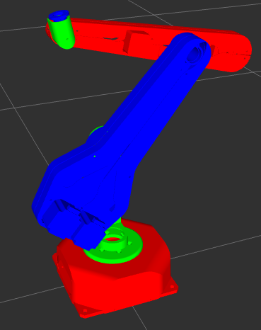 RViz display of robot arm